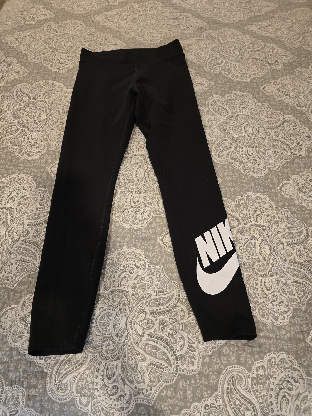 Nike Black Leggings with White Logo